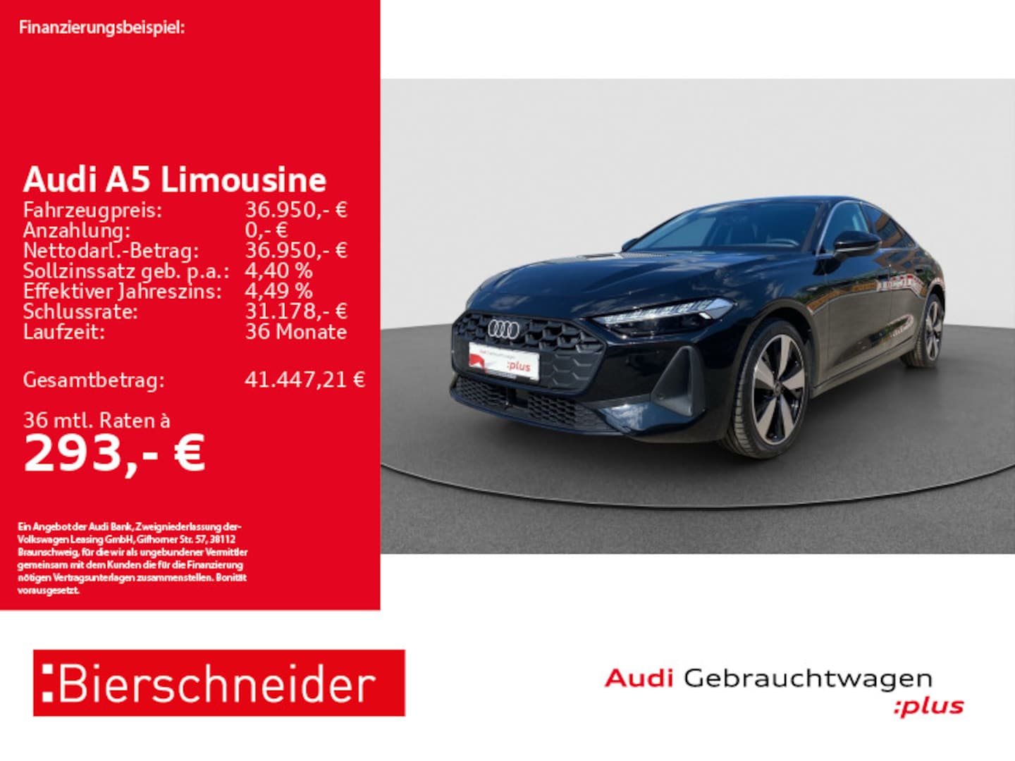 Bild über Audi A5 Limousine TFSI S tronic - für weitere Informationen kontaktieren Sie den Audi Partner