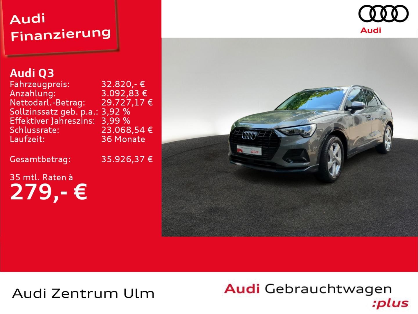 Bild über Audi Q3 advanced 35 TFSI S tronic - für weitere Informationen kontaktieren Sie den Audi Partner