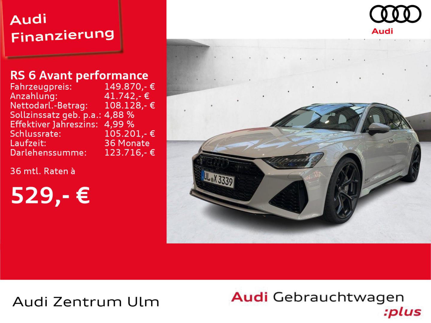 Image about Audi RS 6 Avant performance quattro tiptronic