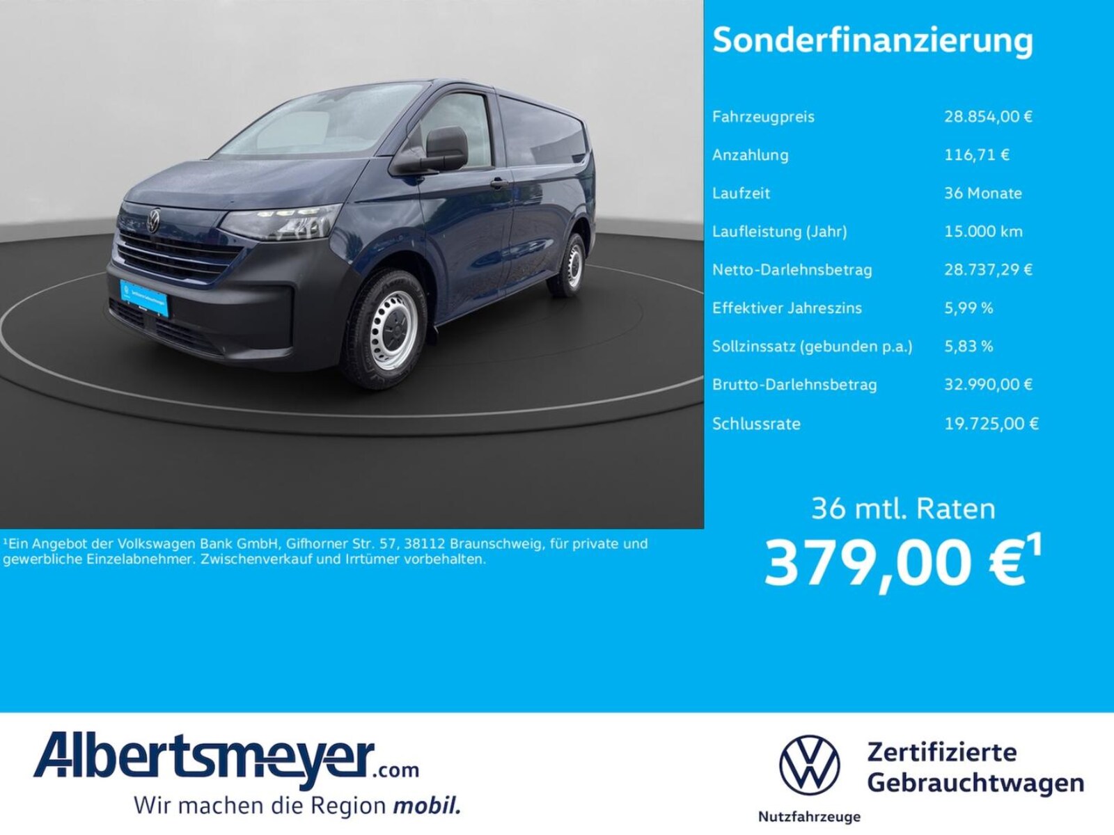 Volkswagen Transporter Kasten kurzer Radstand – Bild 2