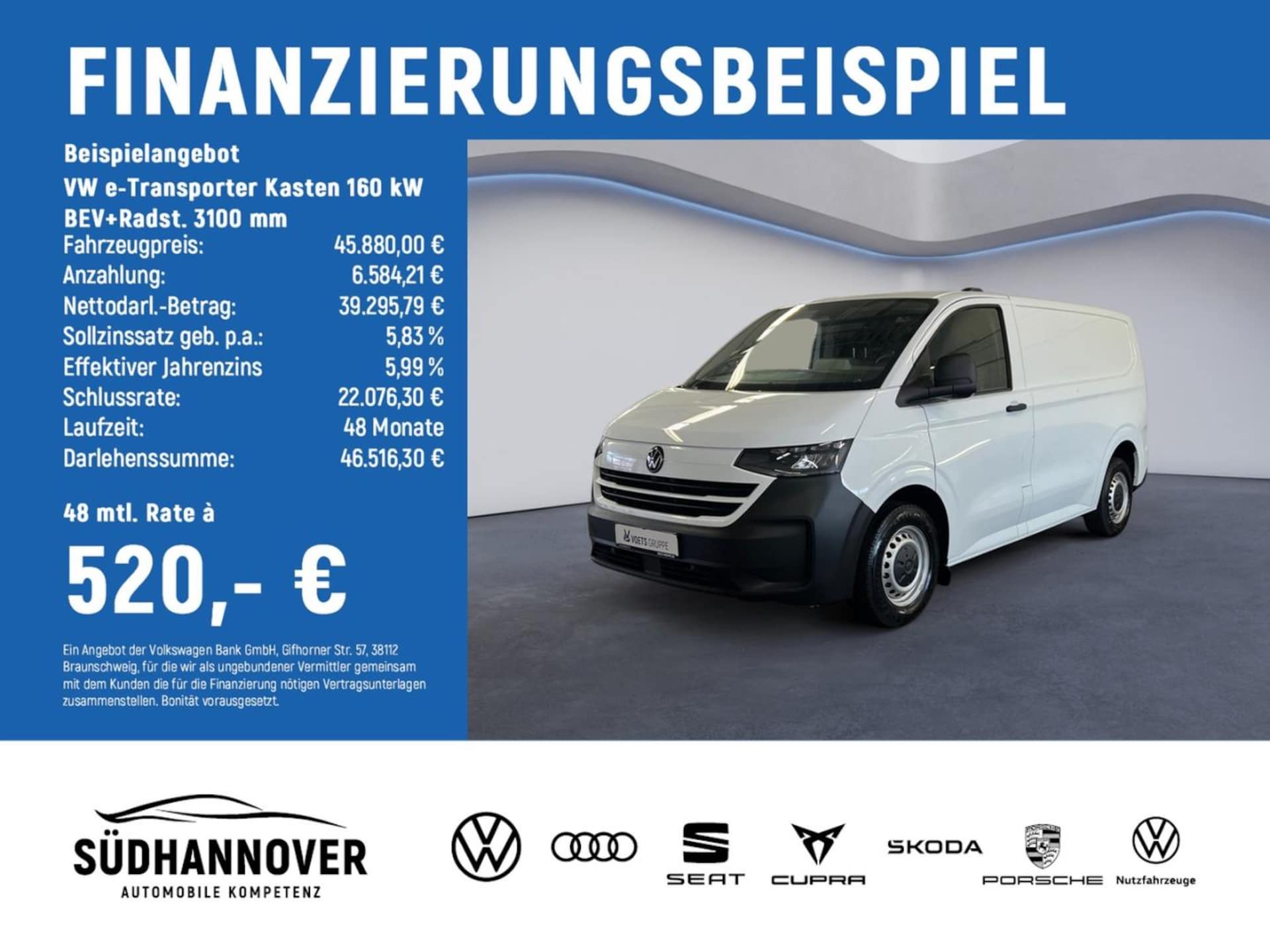 Volkswagen Transporter Kasten kurzer Radstand
