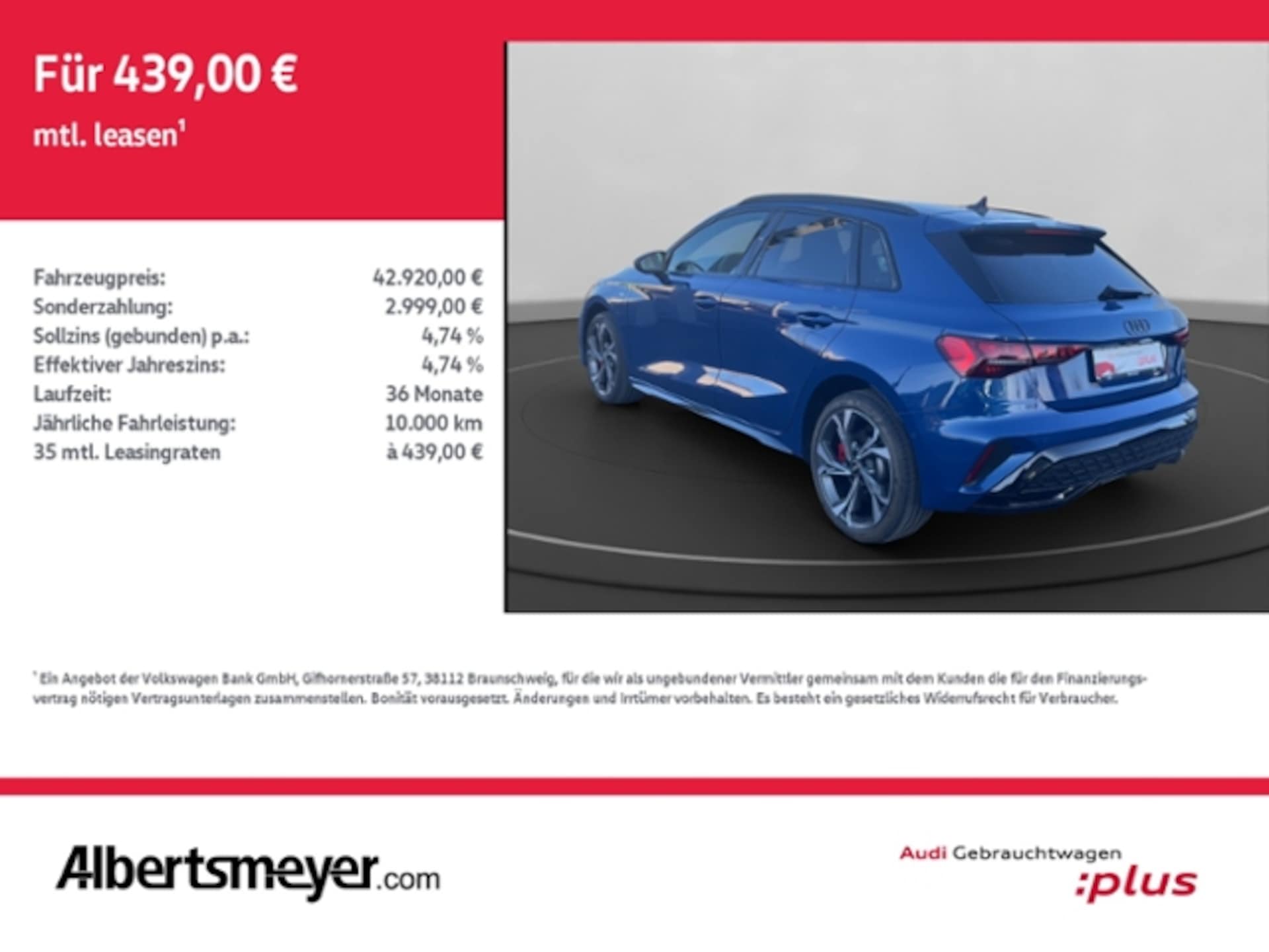 Audi A3 Sportback TFSI e S line