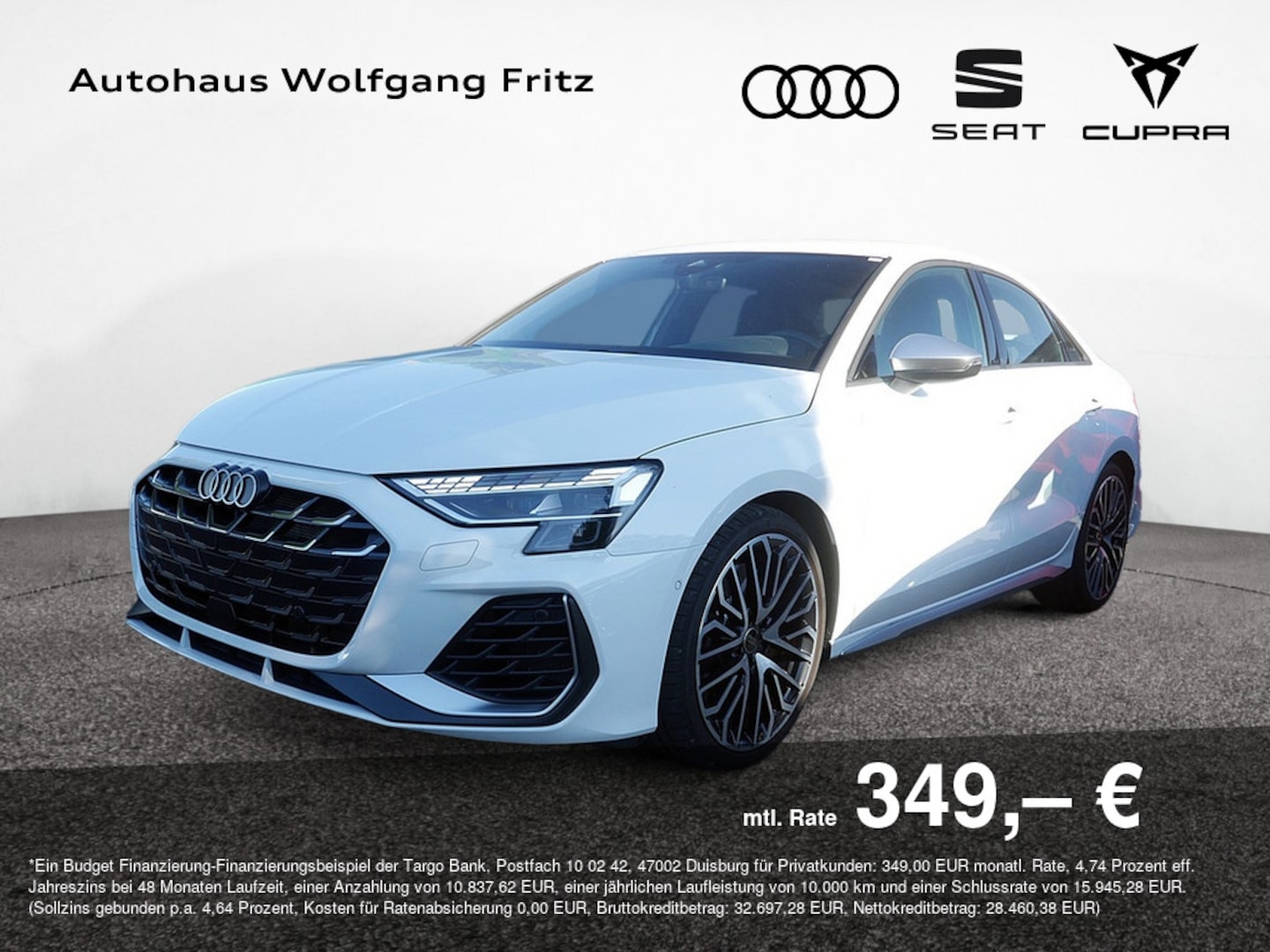 Bild über Audi S3 Limousine TFSI quattro S tronic - für weitere Informationen kontaktieren Sie den Audi Partner