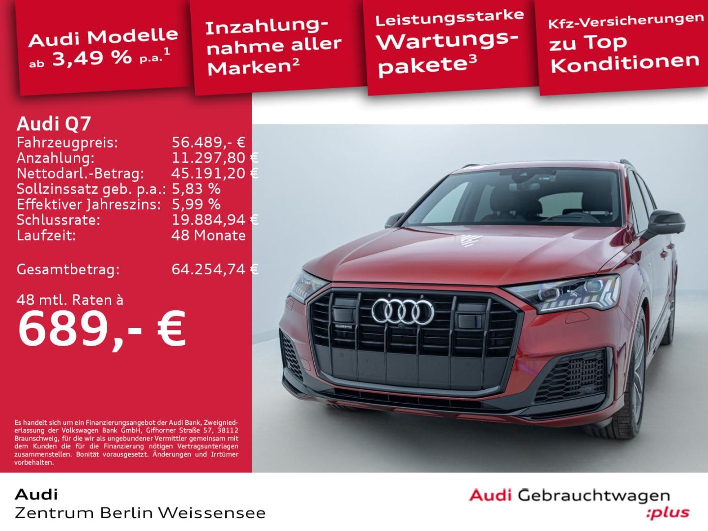 Bild über Audi Q7 competition plus 55 TFSI quattro tiptronic - für weitere Informationen kontaktieren Sie den Audi Partner
