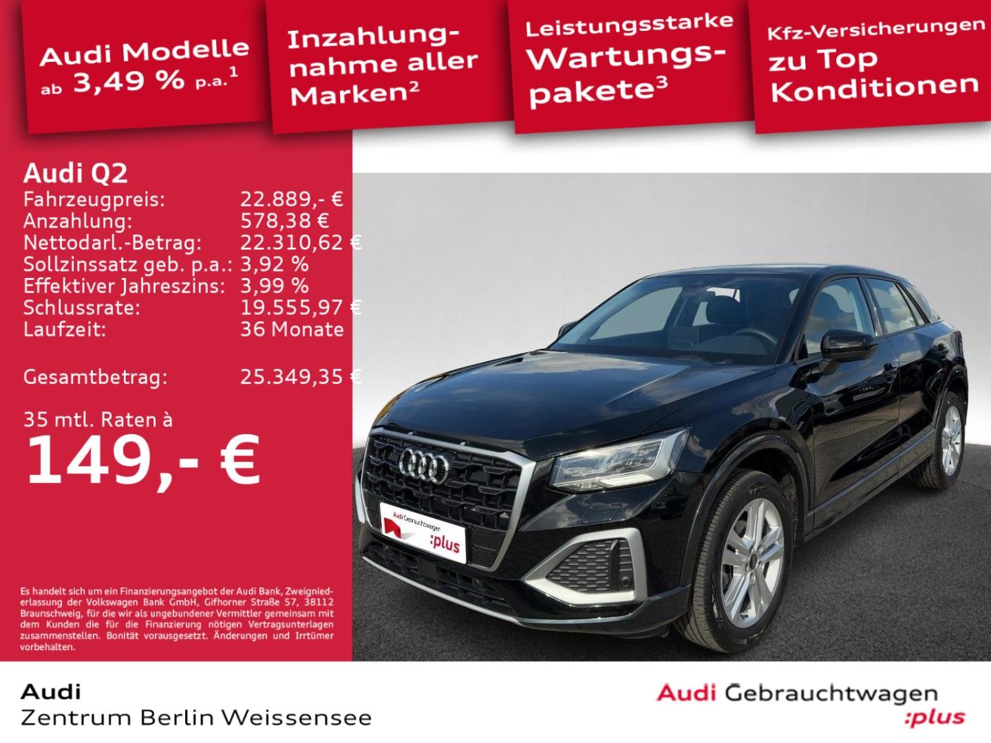 Bild über Audi Q2 advanced 30 TFSI Schaltgetriebe - für weitere Informationen kontaktieren Sie den Audi Partner