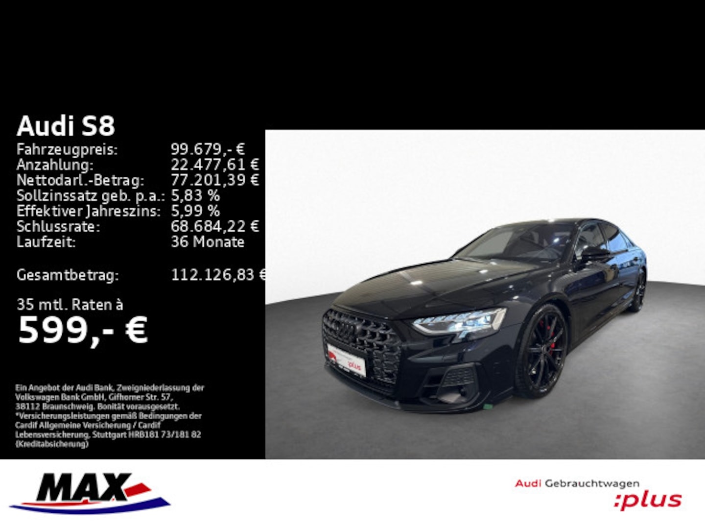 Bild über Audi S8 TFSI quattro tiptronic - für weitere Informationen kontaktieren Sie den Audi Partner
