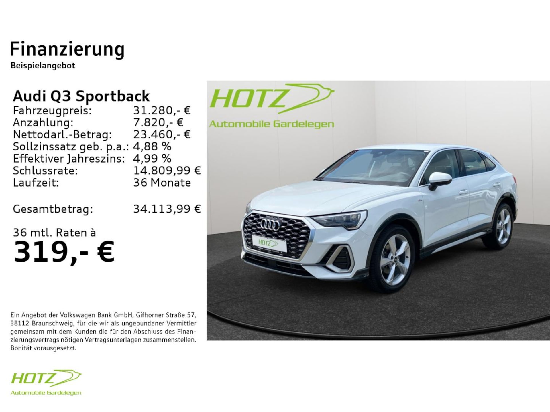 Audi Q3 Sportback S line