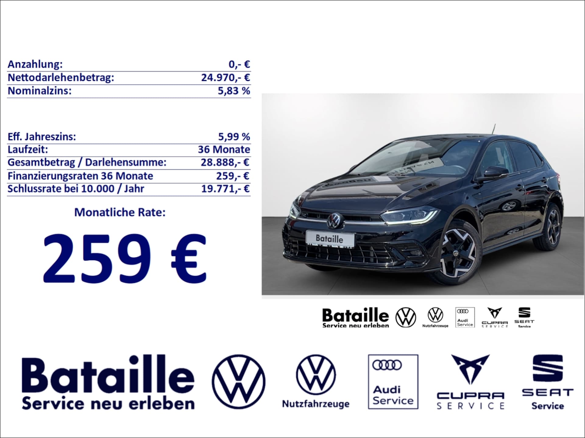 Volkswagen Polo — Volkswagen Polo 1.0 TSI R-Line Navi ACC SHZ Kamera Keyless