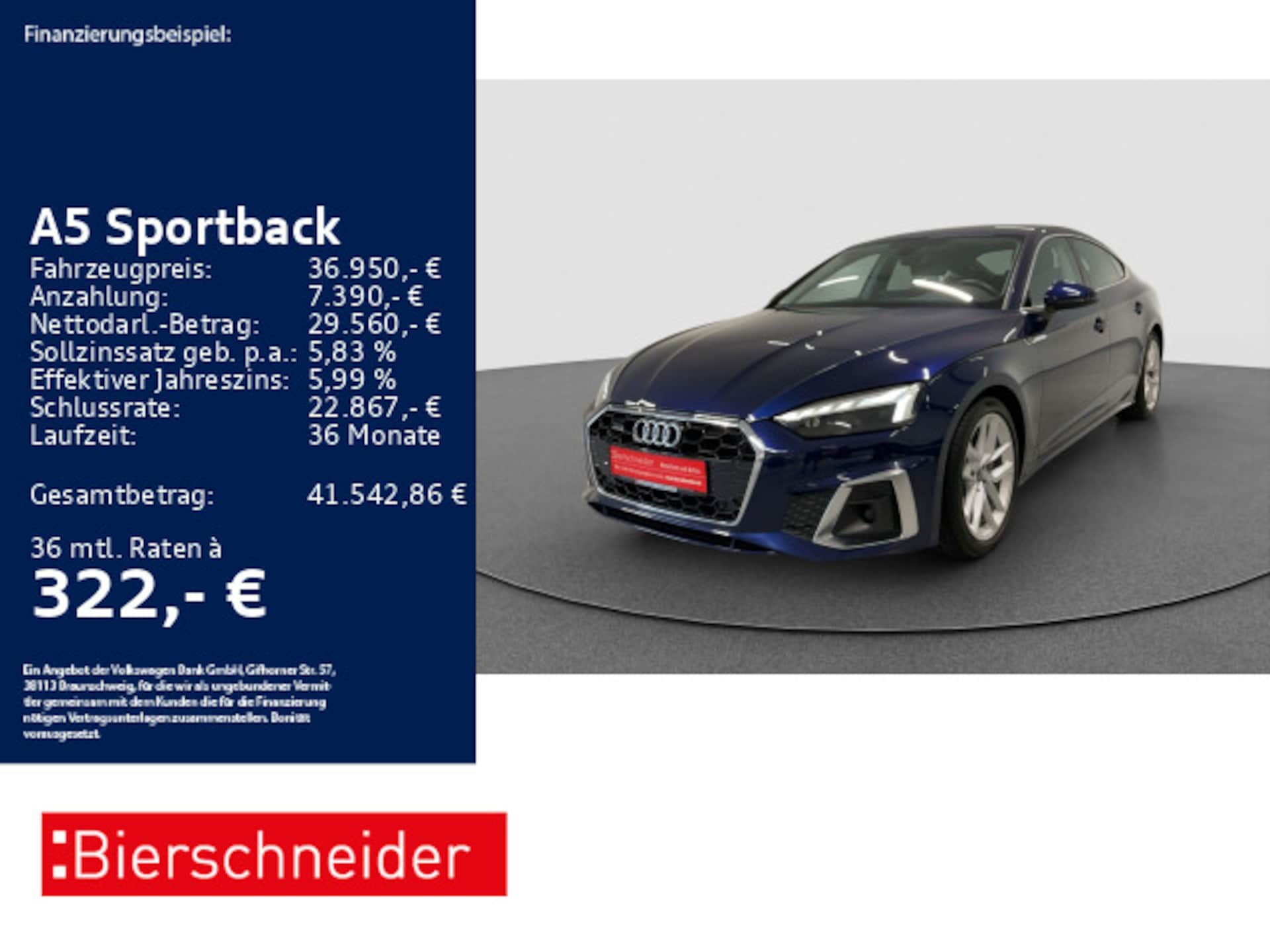 Audi A5 Sportback S line