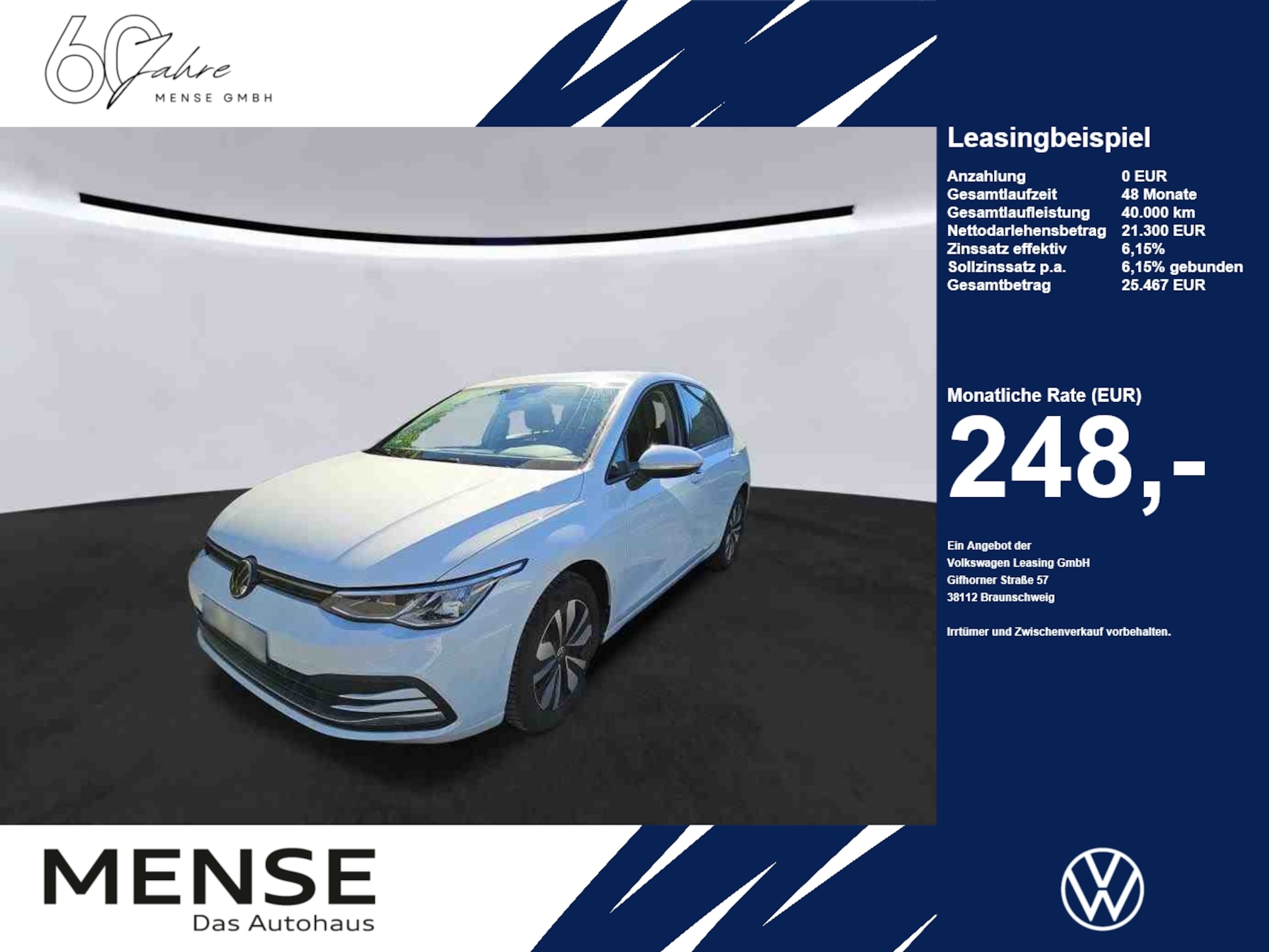 Volkswagen Golf 2024 — VIII 1.0 eTSI DSG CarPlay|ACC|LED|PDC