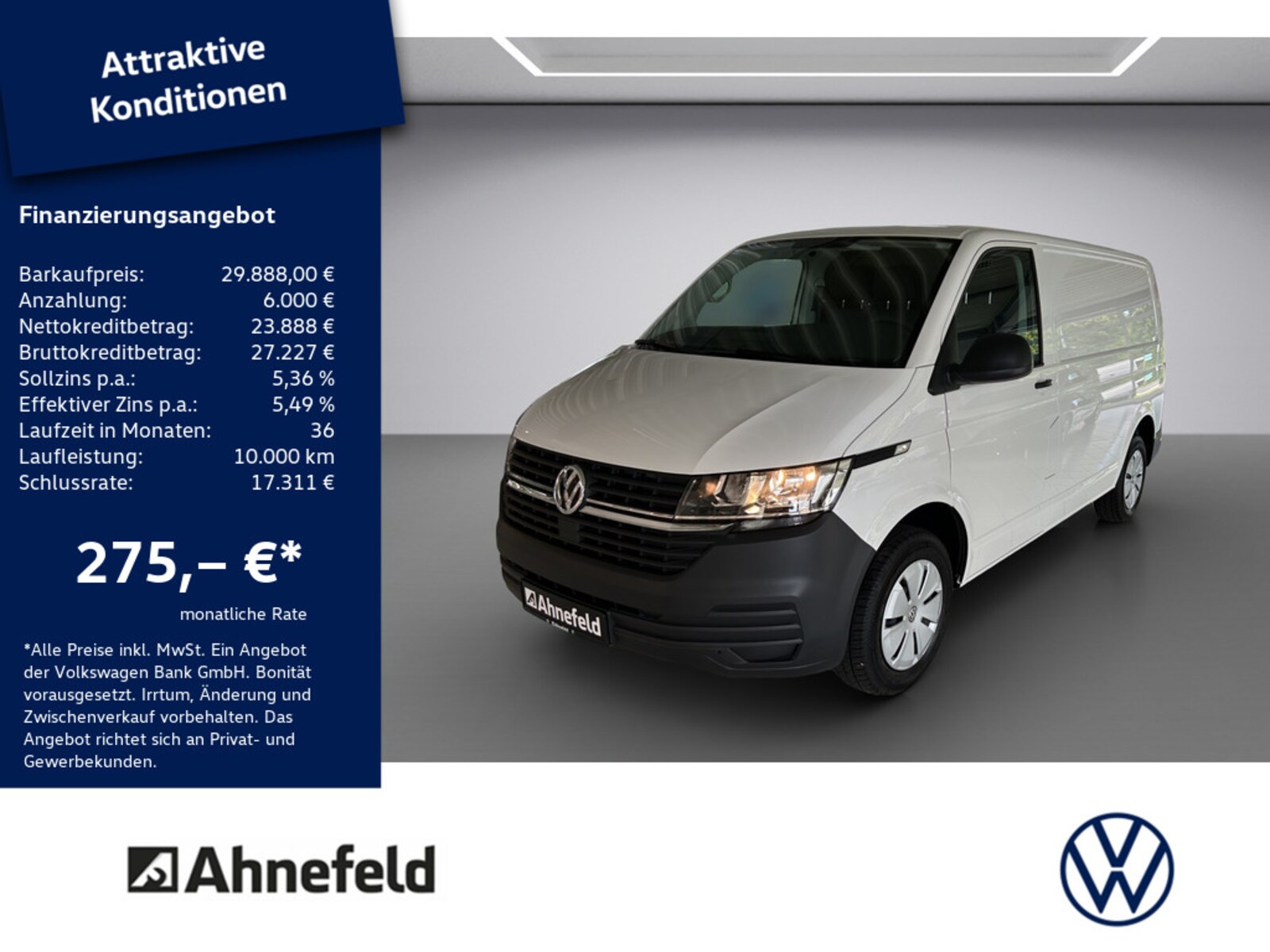 Volkswagen T6.1 Transporter Kasten kurzer Radstand
