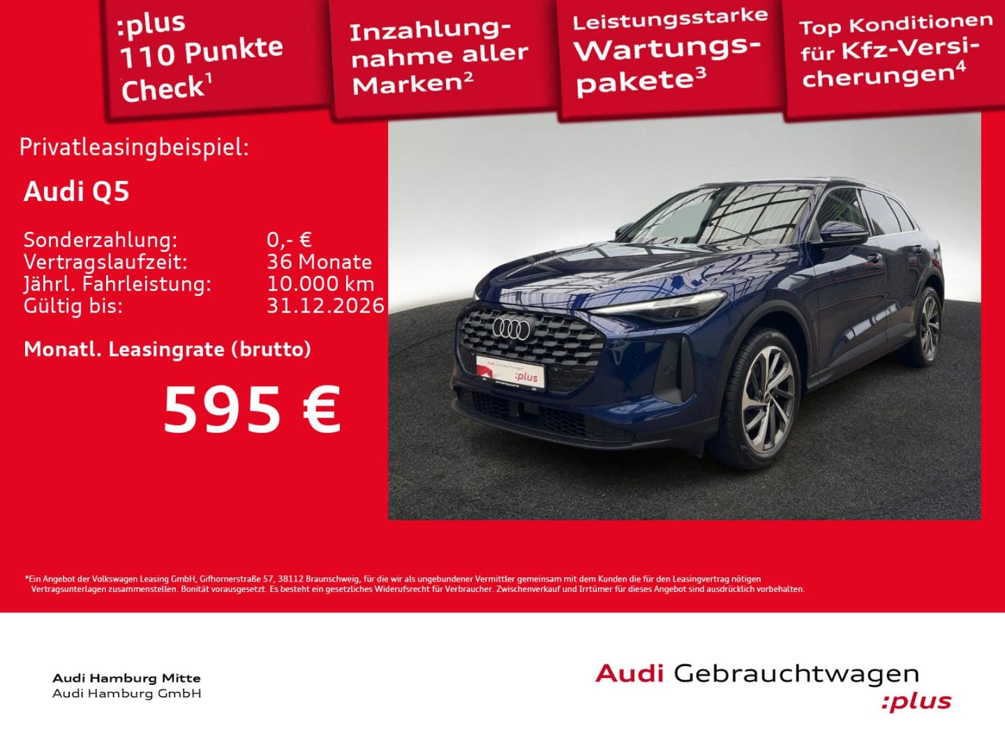 Bild über Audi Q5 SUV TFSI quattro 150 kW S tronic - für weitere Informationen kontaktieren Sie den Audi Partner