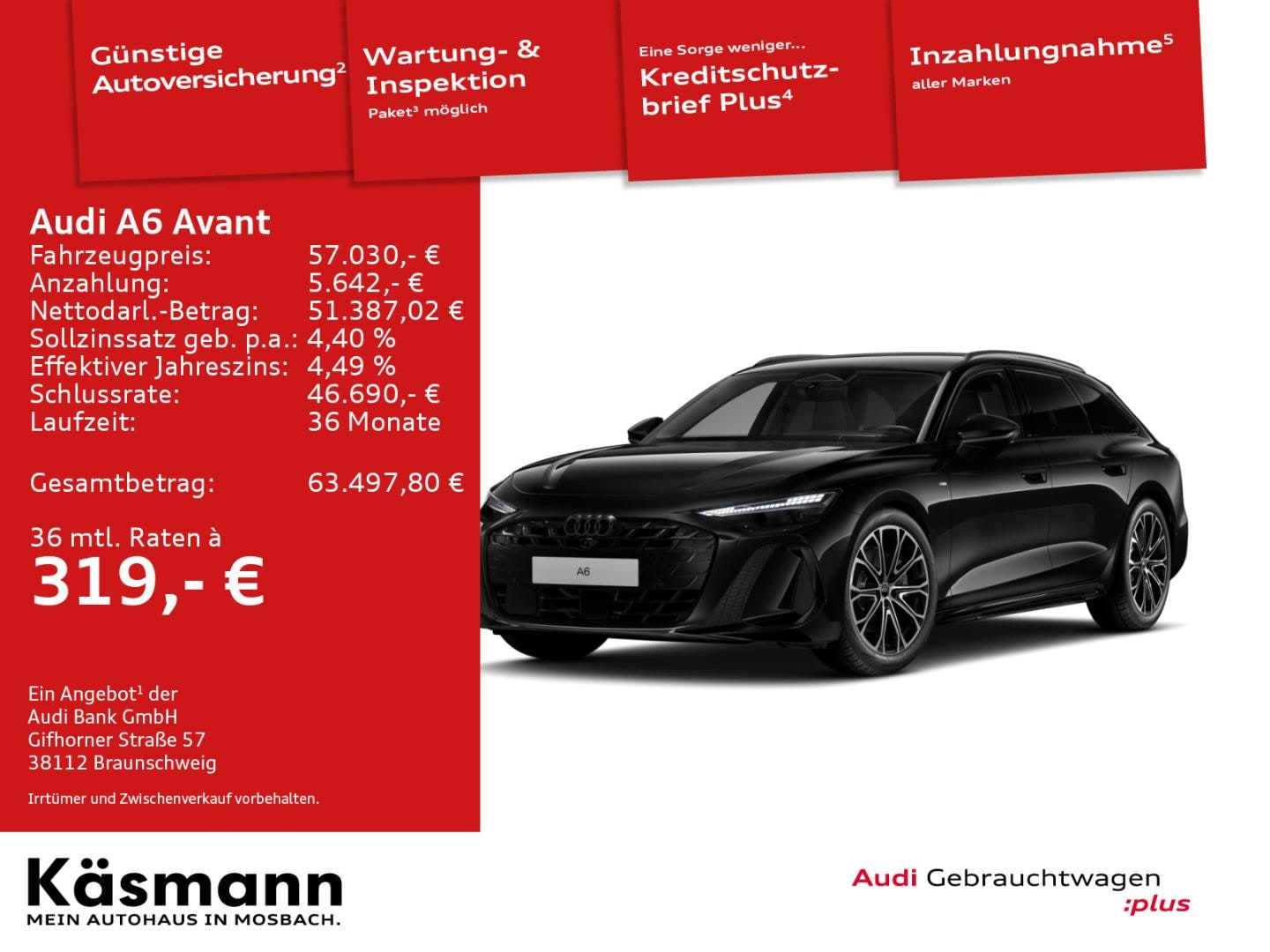 Bild über Audi A6 Avant TFSI quattro 270 kW S tronic - für weitere Informationen kontaktieren Sie den Audi Partner