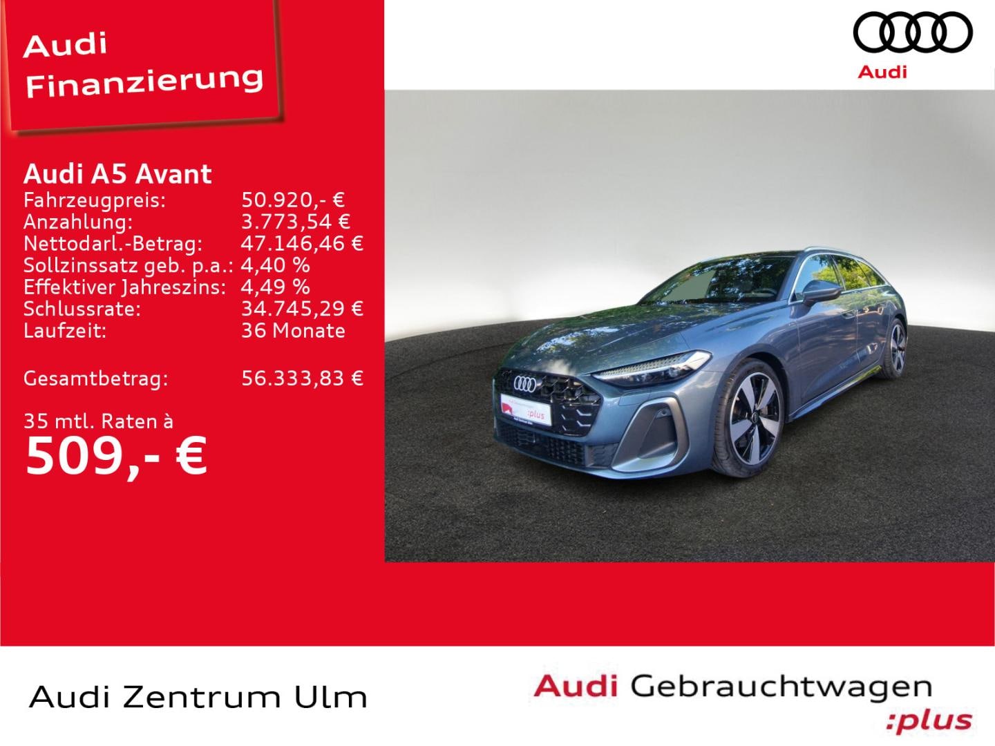 Bild über Audi A5 Avant e-hybrid e-hybrid quattro 220 kW S tronic - für weitere Informationen kontaktieren Sie den Audi Partner