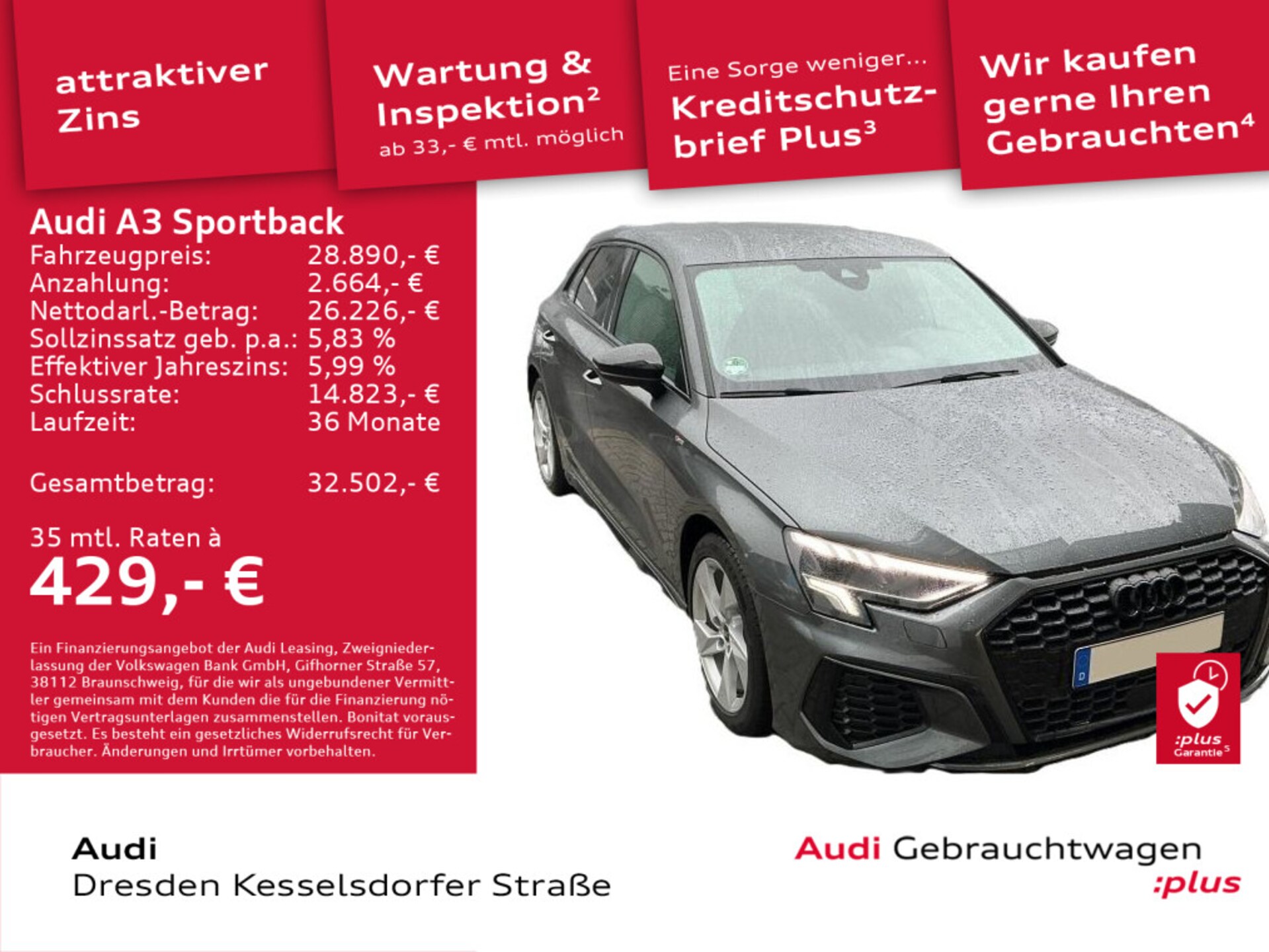Audi A3 Sportback S line