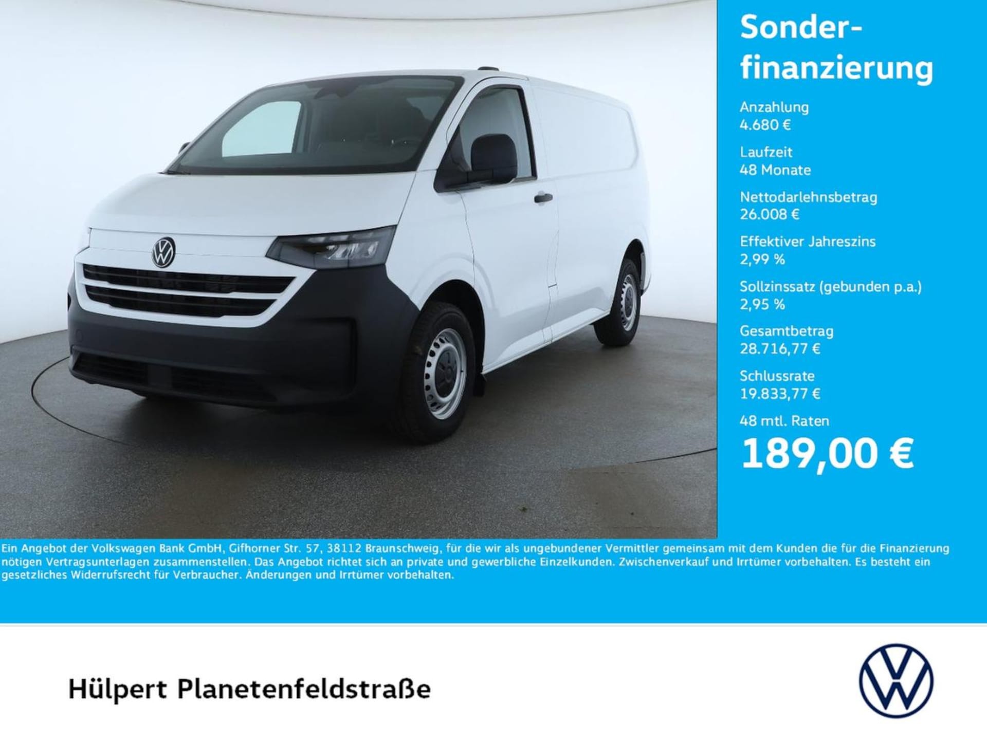 Volkswagen Transporter Kasten kurzer Radstand