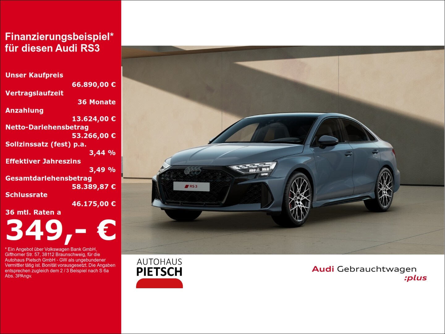 Image about Audi RS 3 Limousine TFSI quattro S tronic
