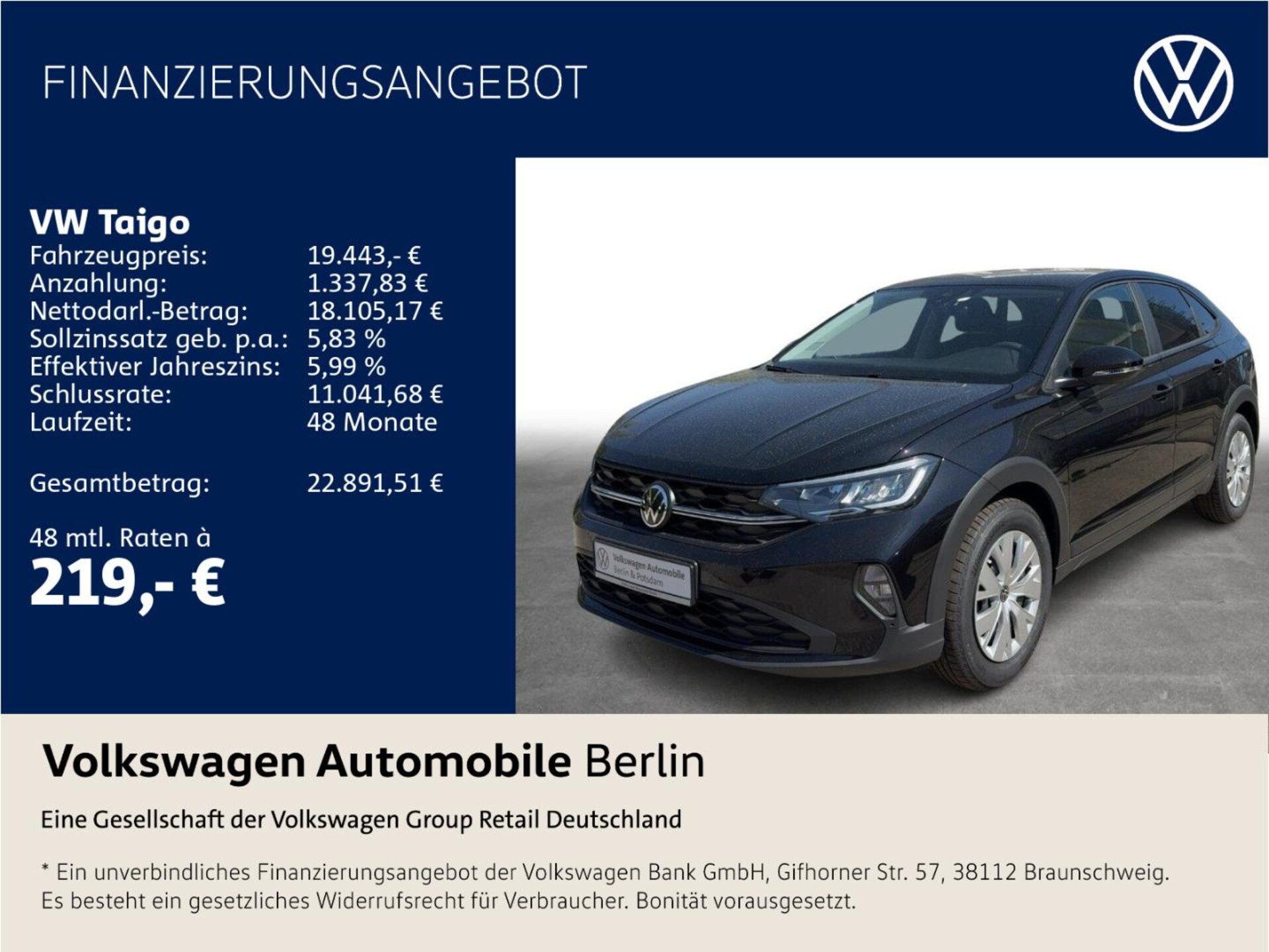 Volkswagen Taigo Basis-Modell