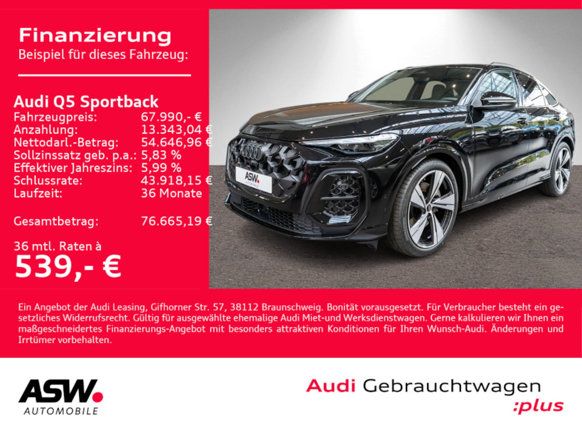 Audi Q5 Sportback edition one