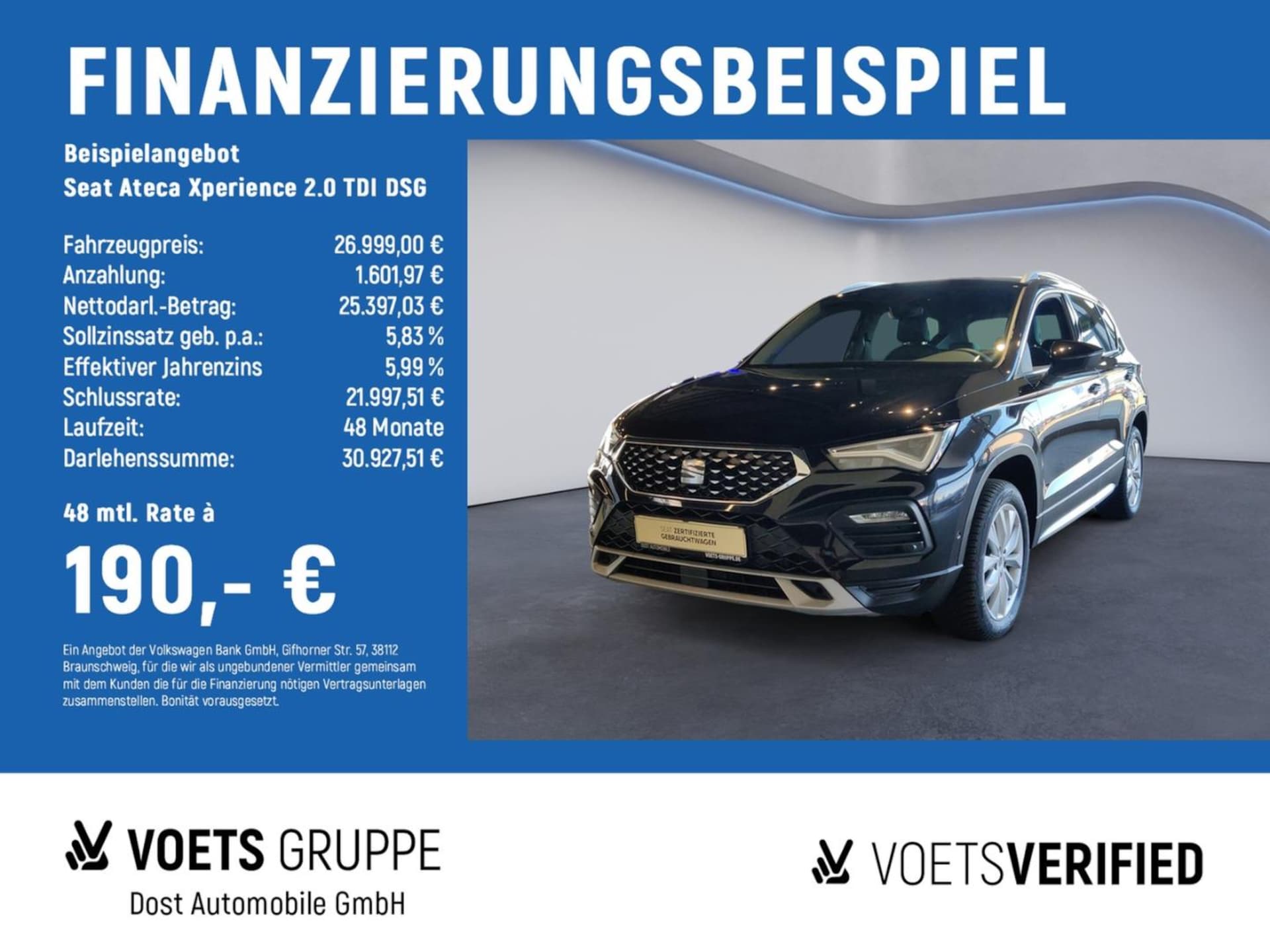 Seat Ateca — SEAT Ateca Ateca Xperience 2.0 TDI DSG AHK+LED+NAVI+PDC+SHZ
