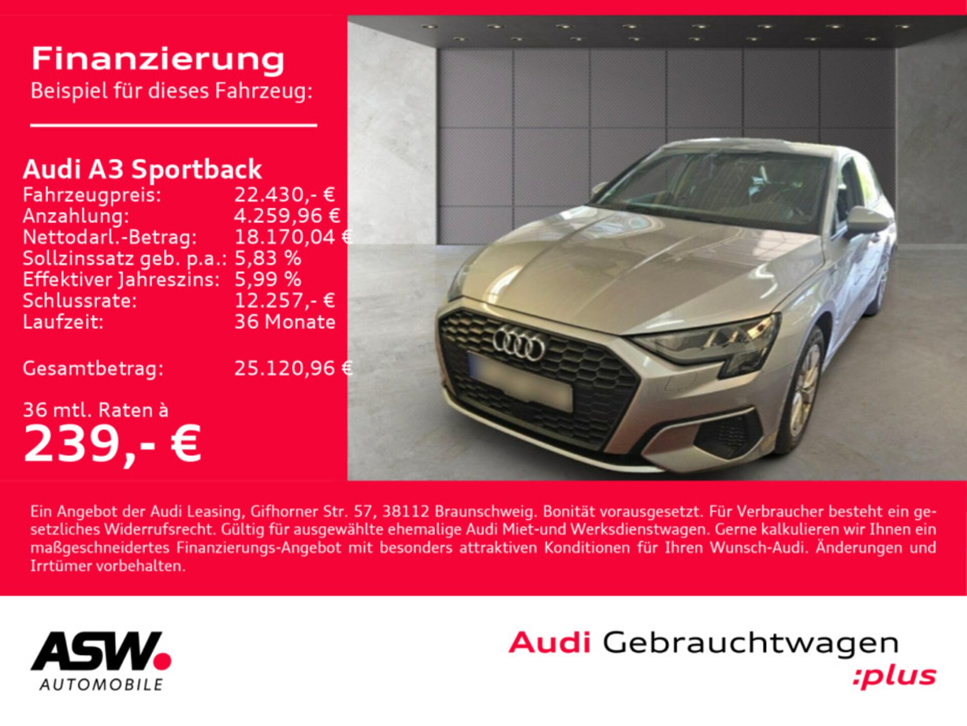Audi A3 Sportback TFSI e