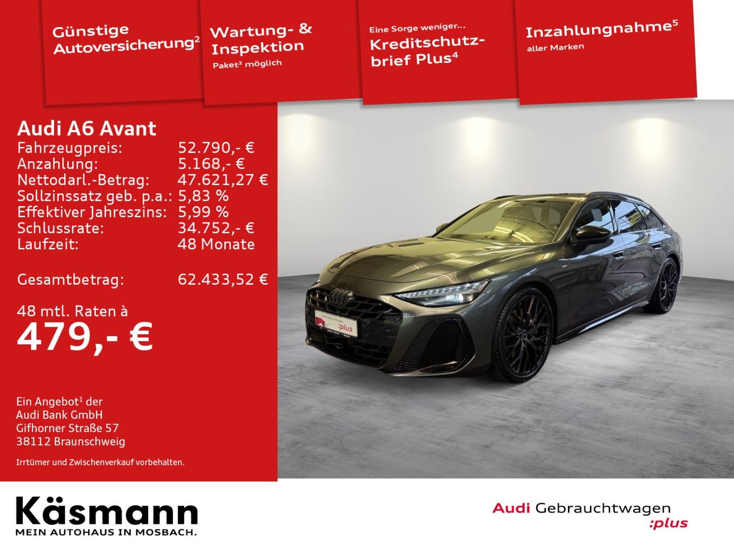 Bild über Audi A6 Avant edition one TDI quattro 150 kW S tronic - für weitere Informationen kontaktieren Sie den Audi Partner