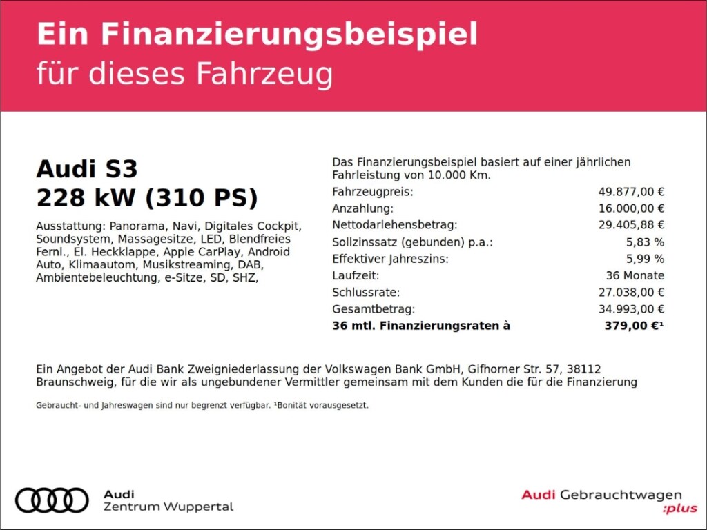 Image about Audi S3 Limousine TFSI quattro S tronic