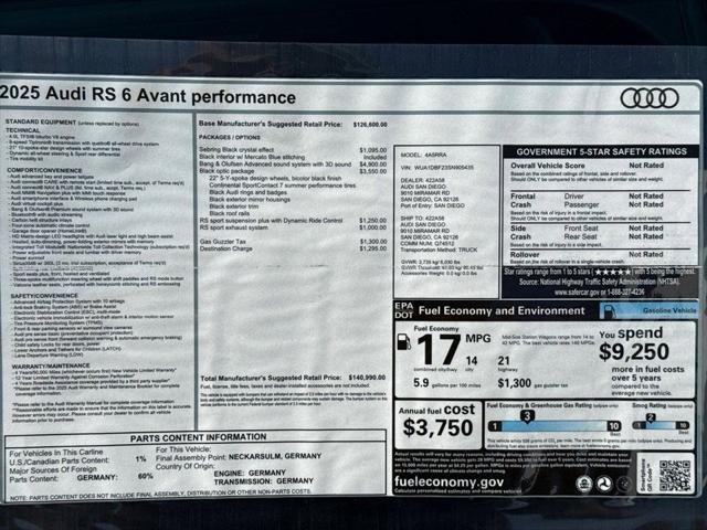 2025 Audi RS 6 Avant Base - Photo 21