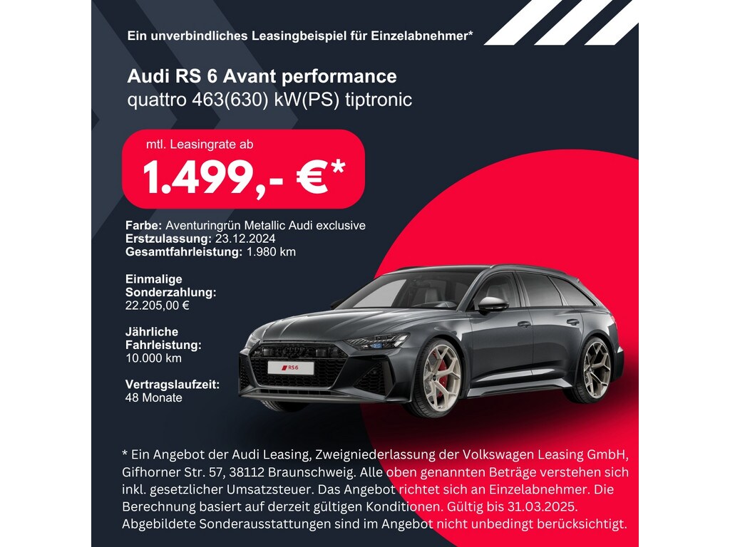 Image about Audi RS 6 Avant performance quattro tiptronic