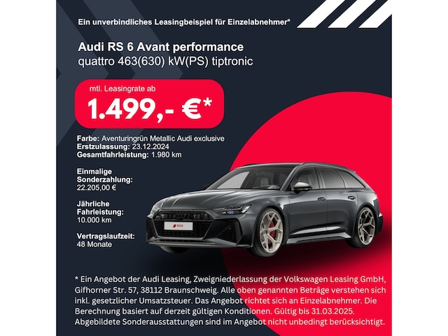 Image about Audi RS 6 Avant performance quattro tiptronic