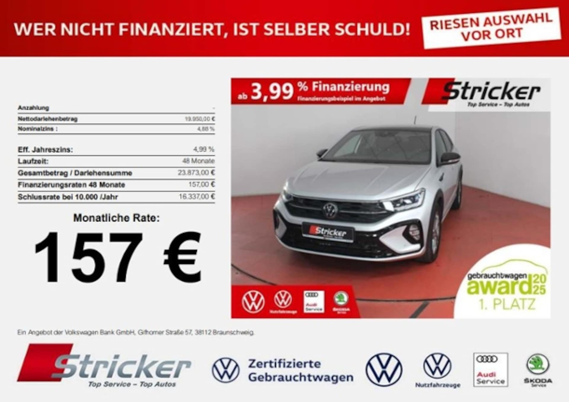 Volkswagen Taigo — Volkswagen Taigo Black Style 1.0TSI DSG 157,-ohne Anzahlung AHK Pano Navi
