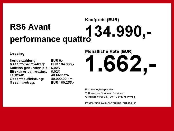 Image about Audi RS 6 Avant performance quattro tiptronic