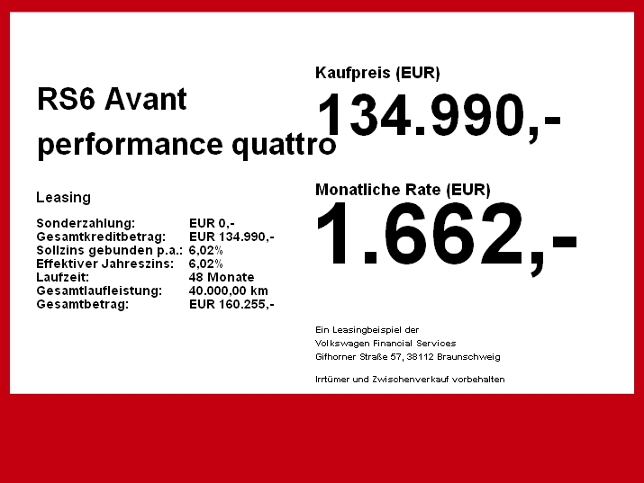 Image about Audi RS 6 Avant performance quattro tiptronic